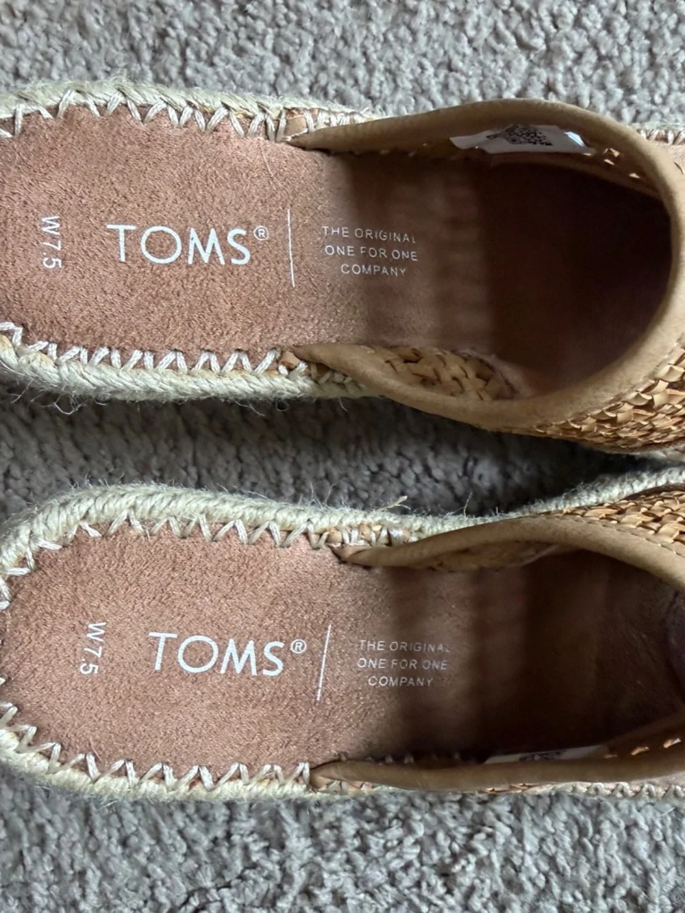 TOMS Platform Espadrille Mule Slides Sandals